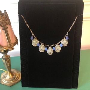 Karma Bella Silver and Blue Necklace
